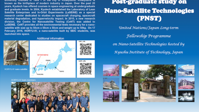 United Nations/Japan Long-term Fellowship Programme for Postgraduate Studies in Nano-Satellite